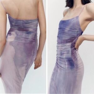 Zara asymmetric tulle dress